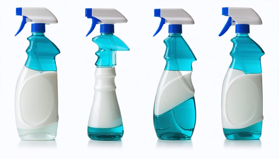 Sequential images showing the stages of cleaning a water softener brine tank