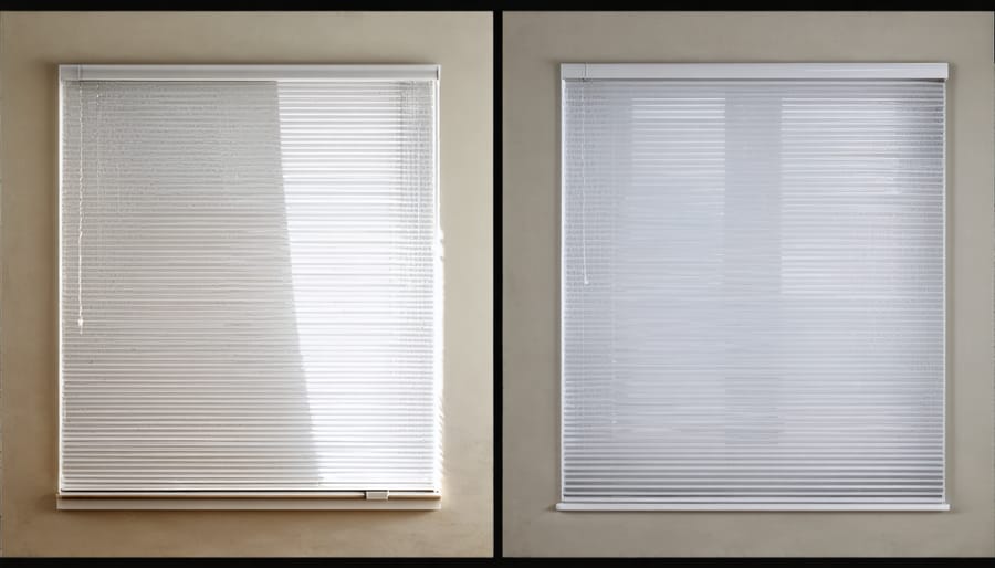 Cellular shades demonstrating their energy-efficient honeycomb design