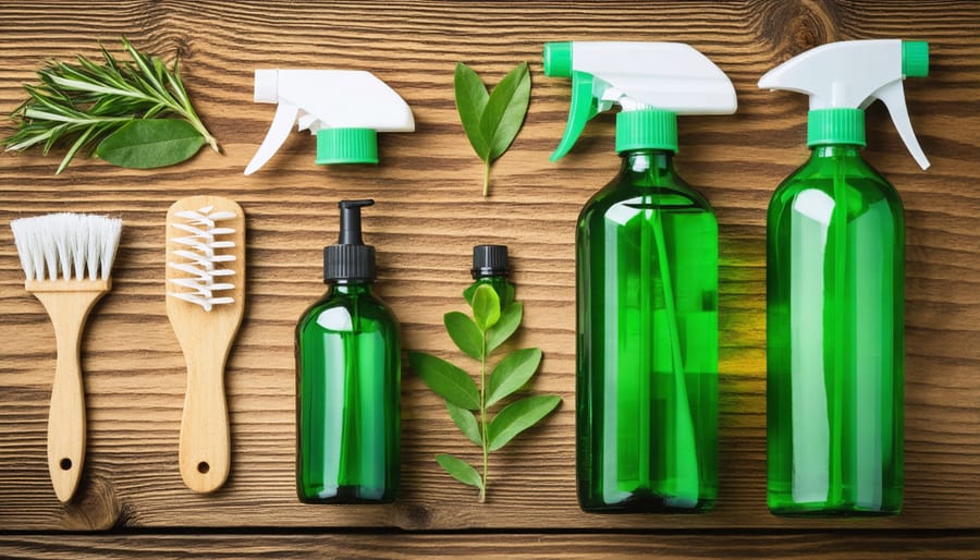 Sustainable cleaning supplies including natural products and eco-friendly tools