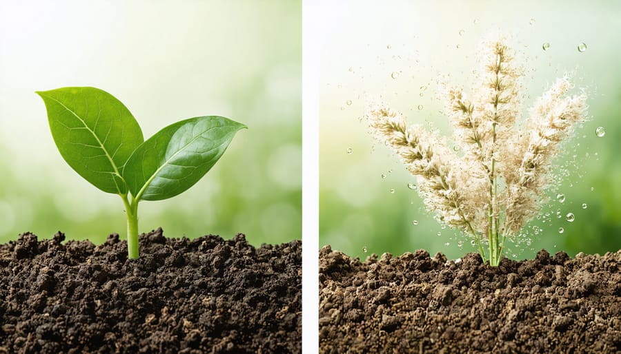 Comparison of organic compost and granular synthetic fertilizers