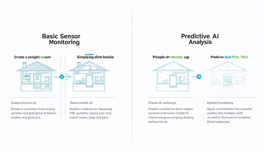 Side-by-side comparison of condition monitoring dashboard and predictive maintenance analytics interface