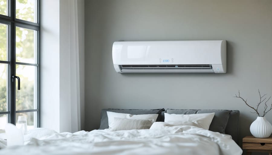 Modern ventilation system integrated with smart home controls and CO2 monitoring