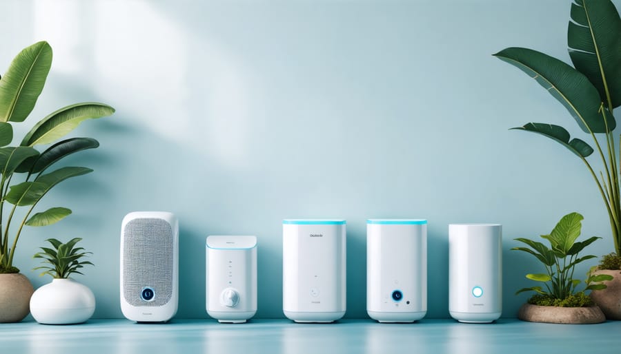 Array of smart devices including smart water heater controller, smart irrigation controller, and water-efficient fixtures