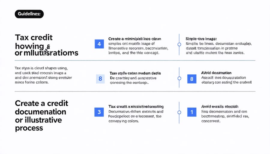 Step-by-step visual guide showing required documents and forms for claiming appliance tax credits