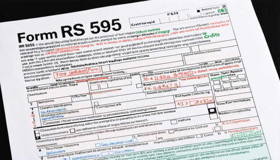 IRS tax form 5695 showing where to claim window treatment tax credits
