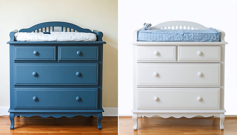 DIY nursery dresser transformation using eco-friendly materials