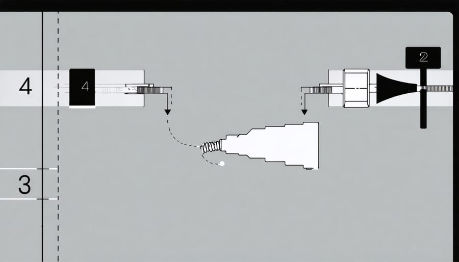 Installation guide showing proper mounting techniques for closet system components