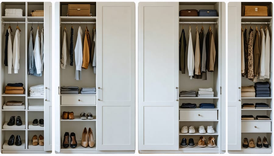 Comparison of budget, mid-range, and premium walk-in closet organization systems