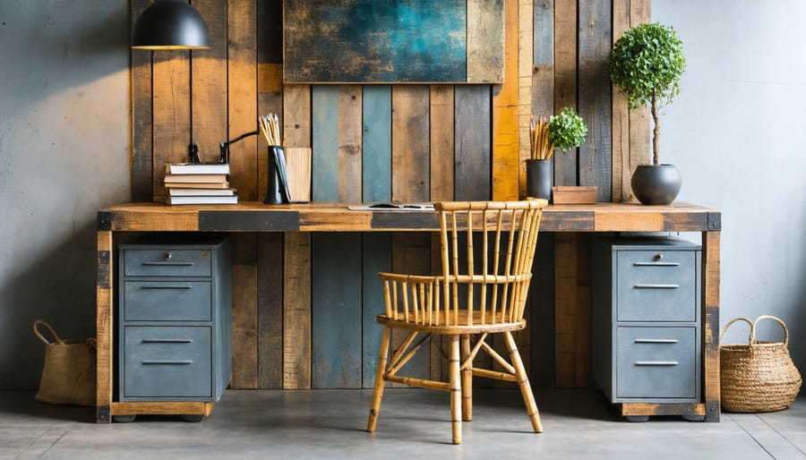 Eco-friendly home office furniture made from sustainable and recycled materials