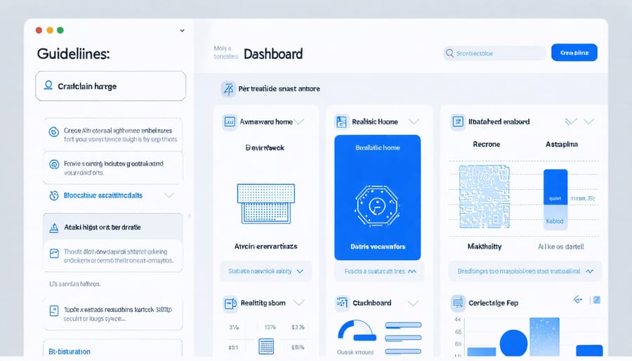 User interface of blockchain smart home security system setup process