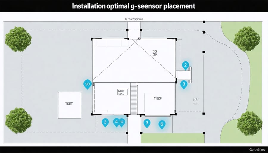 Illustrated guide for g-sensor placement in home weather monitoring system