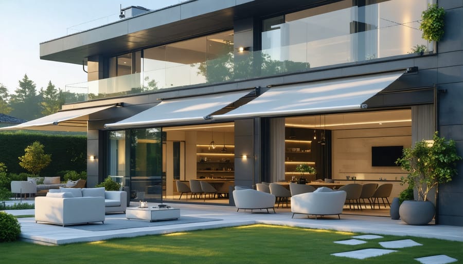 Demonstration of smart home weather protection features with g-sensors