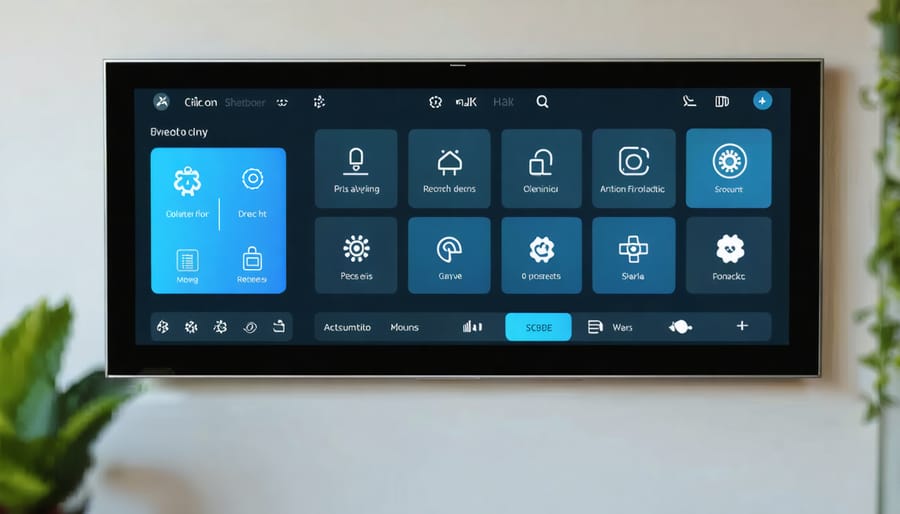 Smartphone app interface demonstrating smart window controls and home automation integration