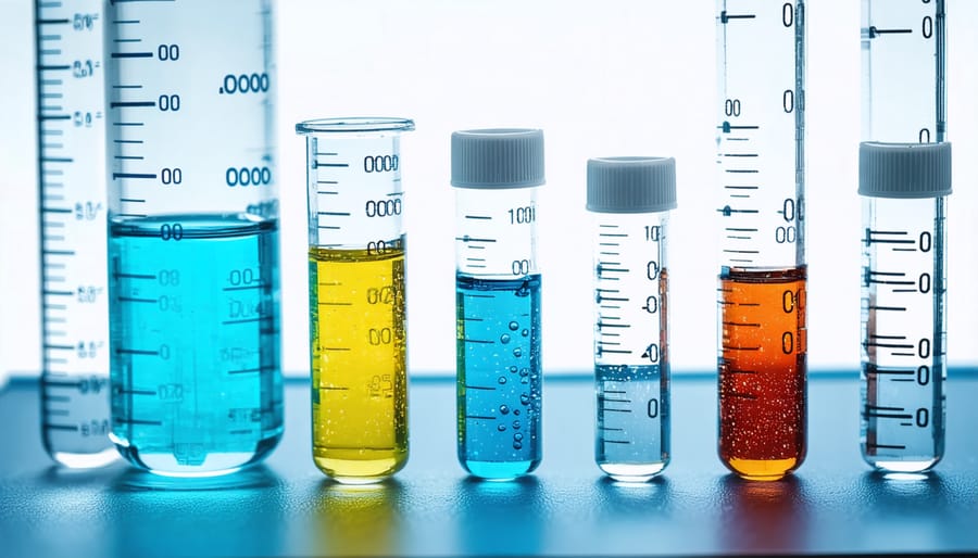 Professional conducting water quality tests with various laboratory equipment