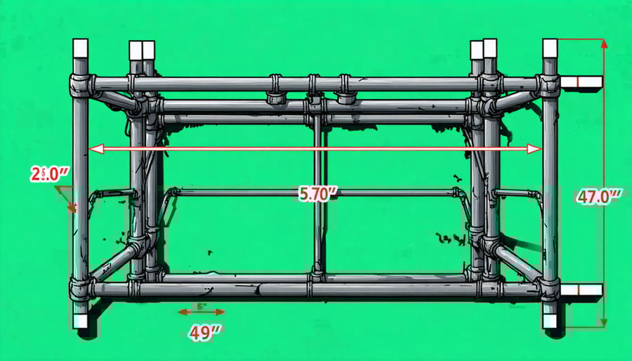 PVC pipe framework structure for standing zombie decoration